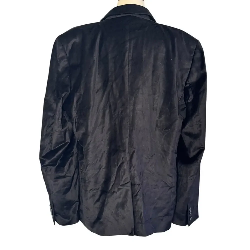 GUESS Fulham Black Velvet Knit Blazer Business Jacket Men’s Size XL - Picture 7 of 11